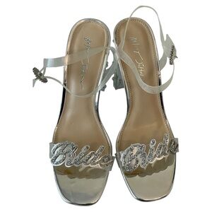 Betsey Johnson Silver Bride Heels